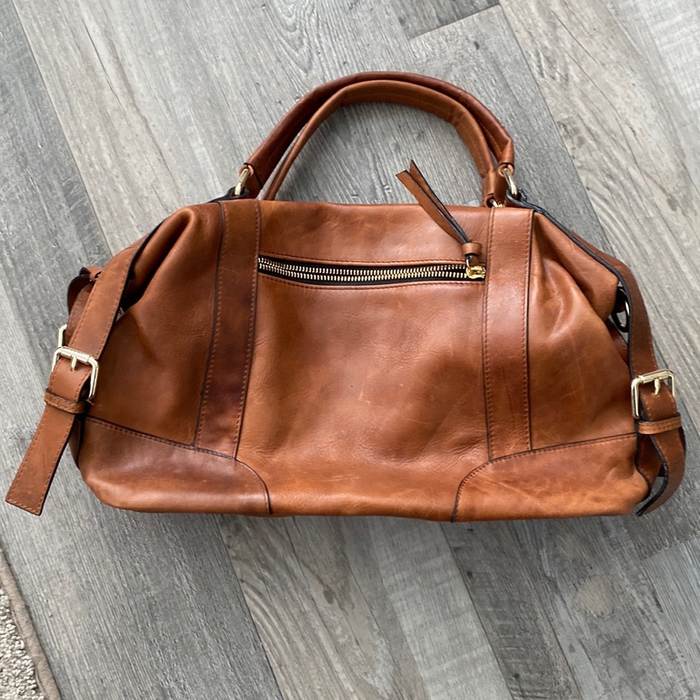 LA poet genuine leather handbag